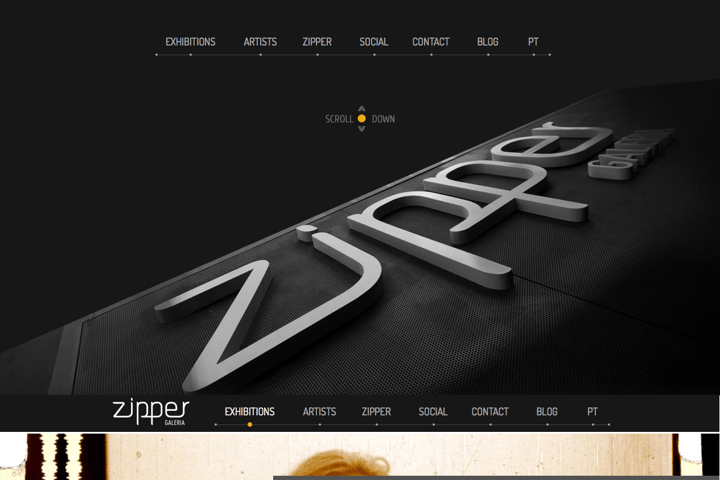 Zipper Galeria website preview